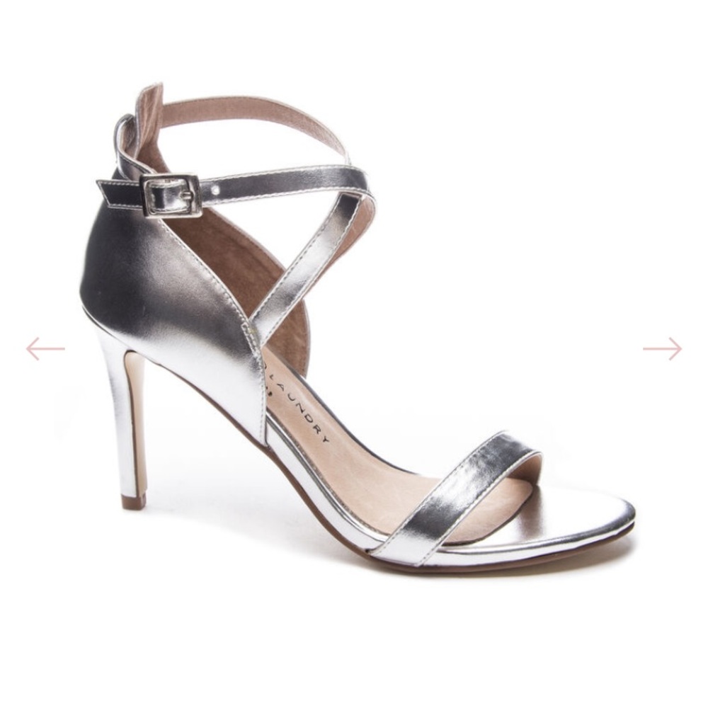 Chinese Laundry Silver strappy heels